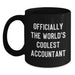 Accountant Gifts from Friends for Birthday Unique Gifts - 'Officially The World's Coolest Accountant' Black Coffee Mug for Men - Main