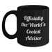 Funny Advisor Gifts for Men - 'Officially The World's Coolest Advisor' Quote Black Coffee Mug, Gifts from Family, Father's Day Unique Gifts - Main