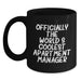 Funny Apartment Manager Gifts from Friends for World's Coolest Apartment Manager Black Coffee Mug - Main