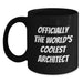 Funny 'Officially The World's Coolest Architect' Black Coffee Mug, Best Gifts for Men, Women, Friends, Coworkers, Family, Birthday Unique Gifts from Men, Women, Friends, Coworkers, Family - Main