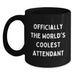Funny Attendant Coffee Mug Gifts for Attendant, Officially The World's Coolest Attendant, Black Coffee Mug, Mother's Day Unique Gifts from Mom, Dad, Friends, Family - Main
