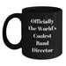 Funny Band Director Gifts, Officially The World's Coolest Black Coffee Mug, Perfect for the Cool Dad on Father's Day - Main