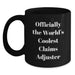 Funny Claims Adjuster Gifts for Men, Officially The World's Coolest Claims Adjuster, Black Coffee Mug for Graduation Unique Gifts from Friends - Main
