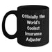 Funny Insurance Adjuster Gifts from Friends, Unique Birthday Unique Gifts for Insurance Adjuster, World's Coolest Black Coffee Mug - Main