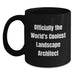 Funny Landscape Architect Gifts for Men - Black Coffee Mug with Officially The World's Coolest Landscape Architect Quote - Valentine's Unique Gifts from Friends - Main