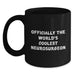Funny Neurosurgeon Gifts from Men for Christmas Unique Black Coffee Mug - Officially The World's Coolest Neurosurgeon Quote - Main