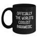 Funny Rescue Worker Gifts for Men, Women, Family and Friends - Black Coffee Mug Officially The World's Coolest Rescue Worker Quote - Main