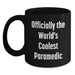 Funny Rescue Worker Gifts for Birthday, 'Officially The World's Coolest Rescue Worker' Black Coffee Mug from Men to Friends - Main