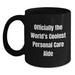 Funny Personal Care Aide Gifts for Men, Women, Friends, and Family - Officially the World's Coolest Personal Care Aide Inspired Black Coffee Mug - Main