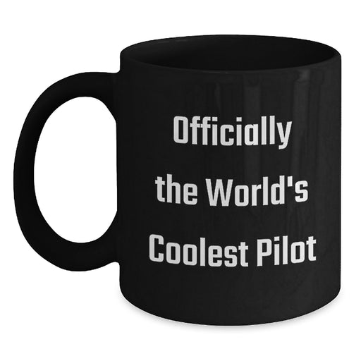 Funny Pilot Gifts from Friends, Black Coffee Mug for Pilot, Graduation Unique Gifts for Men - Main