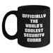 Funny Security Guard Gifts for Men - Officially The World's Coolest Security Guard Black Coffee Mug, Father's Day Unique Gifts from Friends to Family - Main