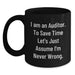 Funny Auditor Gifts from Men for Father's Day Unique Black Coffee Mugs - Assume I'm Never Wrong Mug - Main