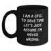 Funny CFO Birthday Unique Gifts from Friends to Men Gifts for CFO Black Coffee Mug I Am A Cfo. - Main