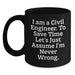 Civil Engineer Humor Funny Birthday Unique Gifts from Friends for Civil Engineers Black Coffee Mug - Main