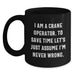 Funny Crane Operator Gifts for Him, Black Coffee Mug with I'm Never Wrong Quote, Perfect for Dad on Mother's Day from Son or Husband - Main