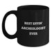 Funny Archeologist Gifts for Him, Unique Black Coffee Mug for Christmas, Best Effin' Archeologist Ever - Main
