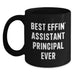 Funny Assistant Principal Gifts for Men, Women, Friends, Coworkers - Black Coffee Mug Christmas Unique Presents with 'Best Effin' Assistant Principal Ever' - Main