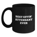 Funny Attendant Gifts for Dad, Black Coffee Mug with Best Effin' Attendant Ever Quote, Unique Father's Day Unique Gifts from Men to Attendant - Main