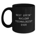 Funny Nuclear Technologist Gifts for Him, Black Coffee Mug with Best Effin' Ever Quote, Unique Valentine's Unique Gift Ideas from a Friend - Main