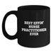 Funny Nurse Practitioner Gifts from Friends to Men and Women - Best Effin' Nurse Practitioner Ever Black Ceramic Coffee Mugs for Christmas Unique Presents - Main