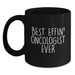 Funny Oncologist Gifts for Men, Best Effin' Oncologist Ever Quote, Black Coffee Mug, Birthday Unique Gifts from Friends - Main