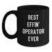 Funny Operator Gifts from Men, Best Effin' Operator Ever Black Coffee Mug, Christmas Unique Gifts for Operator Friends - Main