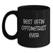 Funny Optometrist Mugs Gifts for Optometrists, Best Effin' Optometrist Ever Black Coffee Mug, Birthday Unique - Main