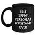 Funny Personal Assistant Gifts from Men to Personal Assistants - Best Effin' Personal Assistant Ever Black Coffee Mug for Dad Father's Day Unique Gifts - Main