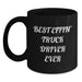 Funny Truck Driver Gifts from Men for Best Effin' Truck Driver Ever Black Coffee Mug - Unique Father's Day Unique Gift Ideas for Truck Driver Friends - Main