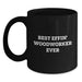Funny Woodworker Gifts from Men for Best Effin' Woodworker Ever Lover Black Coffee Mug Unique Christmas Unique Gifts - Main
