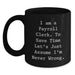 Funny Quotes for Payroll Clerks Birthday Unique Gifts from Friends, Black Coffee Mugs, I Am A Payroll Clerk To Save Time Lets Just Assume Im Never Wrong Mug - Main