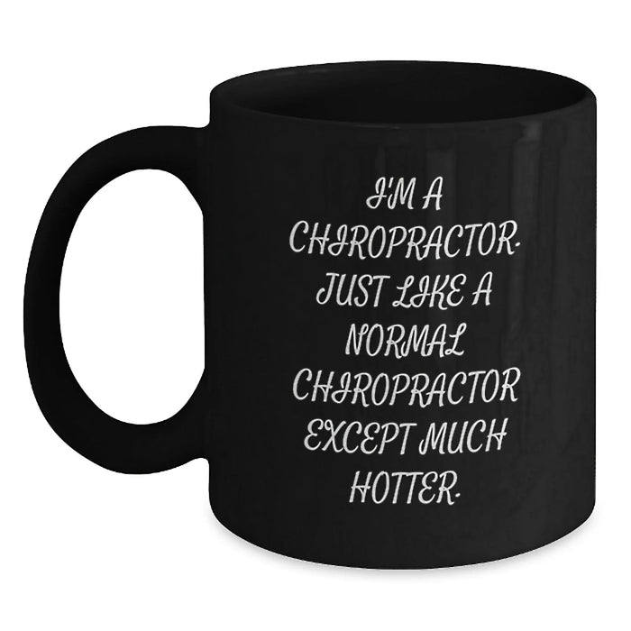 Funny Chiropractor Gifts, Unique Black Coffee Mugs, Christmas Unique Gifts from Friends to Men Chiropractor - Main