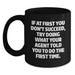 Funny Agent Black Coffee Mug - Gifts from Friends for Agent - If At First You Don't Succeed, Try Doing What Your Agent Told You To Do The First Time. - Unique Graduation Gifts for Agent - Main
