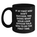 Funny Loan Officer Gifts for Men from Friends, Black Coffee Mug Quotes for Graduation Unique Gifts, If At First You Don't Succeed, Try Doing What Your Loan Officer Told You To Do The First Time. - Main