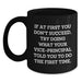 Funny Vice-principal Humor Black Coffee Mug Gifts from Friends to Vice-principal Birthday Unique - Main