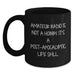 Funny Amateur Radio Gifts for Men, Unique Birthday Unique Gifts from Friends with Inspirational Quote, Black Coffee Mug for Amateur Radio Enthusiasts, Funny Post-apocalyptic Life Skill - Main