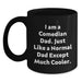 Comedian Dad Funny Black Coffee Mug Gifts for Comedian Men Friends on Birthday - Main