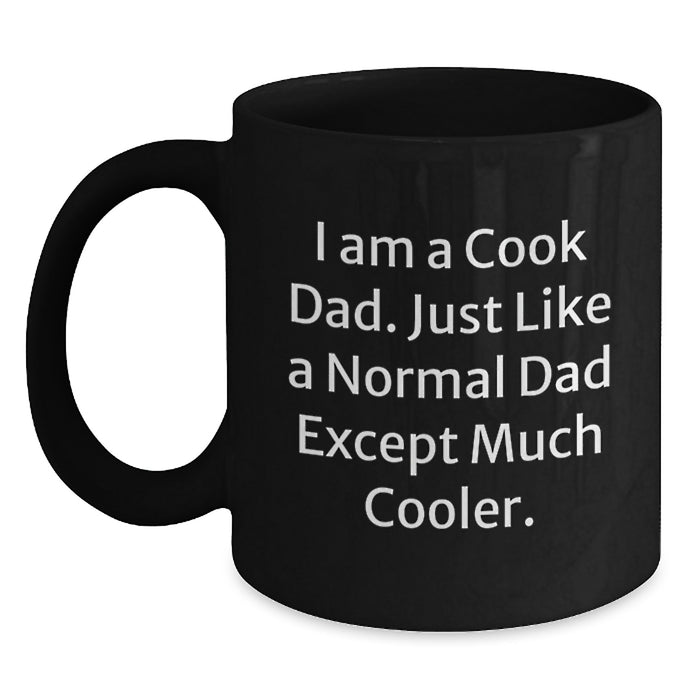 Funny Graduation Gifts for Cook Dad, Unique Black Coffee Mug, Ceramic, Microwave and Dishwasher Safe - Main