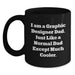Graphic Designer Dad Gifts from Friends for a Unique Graduation - I Am A Graphic Designer Dad. Just Like A Normal Dad Except Much Cooler. Black Coffee Mug - Main