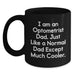 Funny Optometrist Gifts from Family for Graduation Unique Black Coffee Mugs - 'I Am An Optometrist Dad' - Main