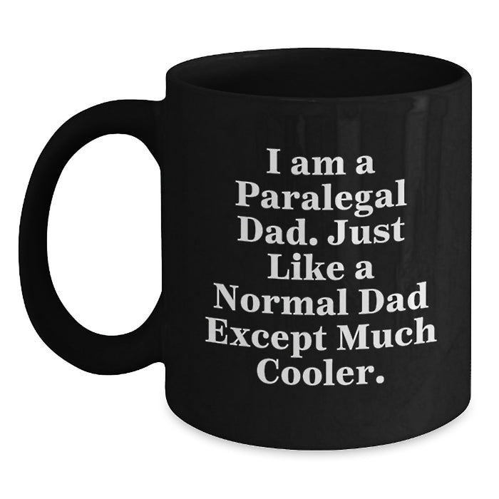 Funny Paralegal Gifts for Men Dad Black Coffee Mug Graduation Unique - Main