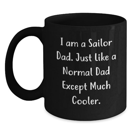 Funny Sailor Dad Black Coffee Mug Gifts for Graduation from Men - Main