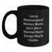 Funny Maintenance Worker Gifts from Mom for Men Women Friends Coworkers Family - 'I Am A Maintenance Worker Mom' Black Coffee Mug 11oz or 15oz - Main