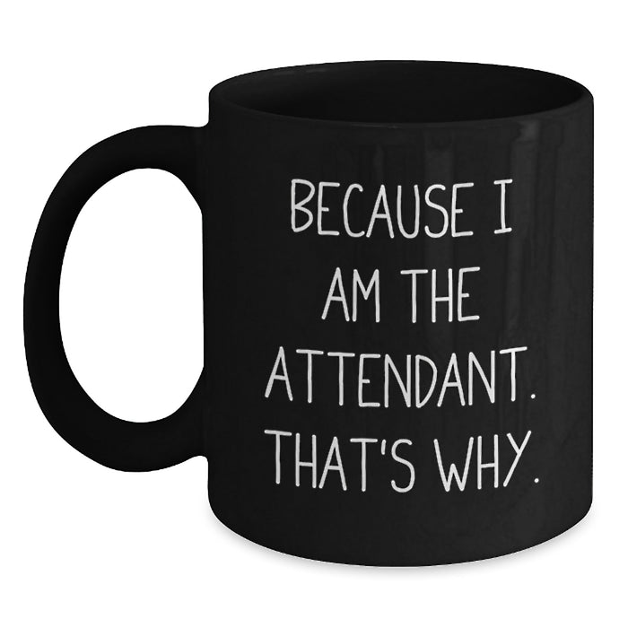 Funny Attendant Black Coffee Mugs Gifts for Attendants from Family, Unique Graduation Gifts for Men, Women, Friends - Main