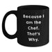 Funny Chef Gifts from Friends, Inspirational Black Coffee Mug for Chef Men, Unique Graduation Unique Gifts for Chef Friends - Main
