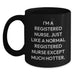 Unique Gifts for Registered Nurses from Friends, Funny Hot Nurse Mugs for Christmas, 11oz Black Coffee Mug - Main
