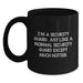 Funny Security Guard Humor Black Coffee Mug Gifts from Friends for Security Guard Birthday - Main