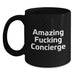 Funny Gifts from Men to Concierge - Graduation Unique Gifts for Friends - Amazing Concierge Black Coffee Mug - Main
