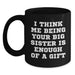 Funny Big Sister Gifts from Men or Women, Unique Black Coffee Mug for Big Sister on Christmas - Main
