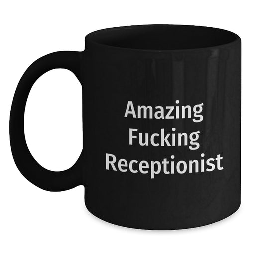 Funny Gifts for Receptionist Black Coffee Mugs from Friends for Graduation Unique Office - Main